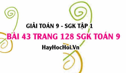 Giải bài 43 trang 128 SGK Toán 9 tập 1